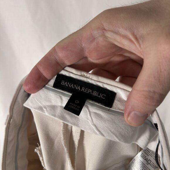 Banana Republic Ryan Fit Pants Women's 0 Khaki Flat Front Mid Rise Pockets - Picture 7 of 8